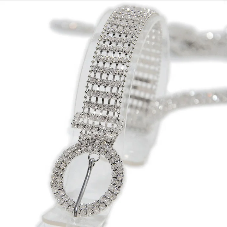 
Fashion Gold Ladies Sexy Wide Womens Chain Belts With Rhinestone 