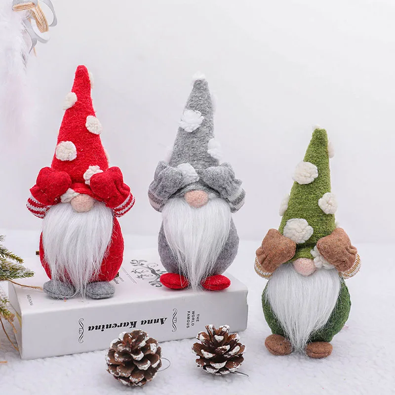 
Vlovelife 1pcs Plush Doll Gnomes Handmade Swedish Tomte Santa Scandinavian Figurine Nordic Plush Elf Doll Gnome Decoratons 