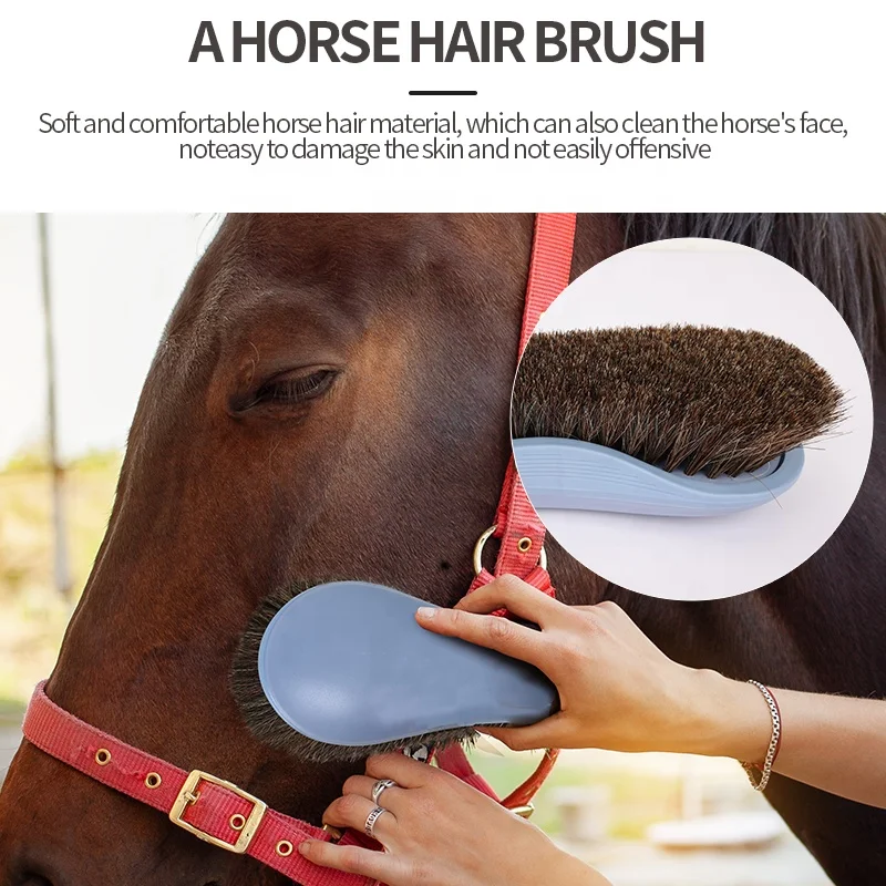 Factory Wholesale Custom Logo Horse Hair Sisal Horse Grooming Brush