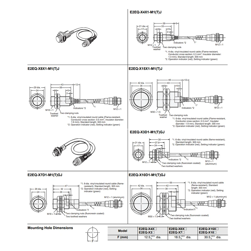 E2EQ-X4X1 Inductive proximity Sensor switch M12 M18 M30 E2EQ-X8X1 E2EQ-X15X1 E2EQ-X3D1 E2EQ-X7D1 E2EQ-X10D1 -M1TJ0.3M