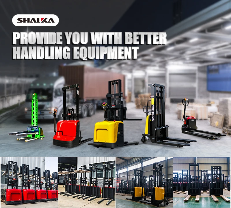 High Performance Forklift 1.5 ton 2 Ton Small Semi Electric Stacker Pallet Truck Fork Lift for Warehouse Using