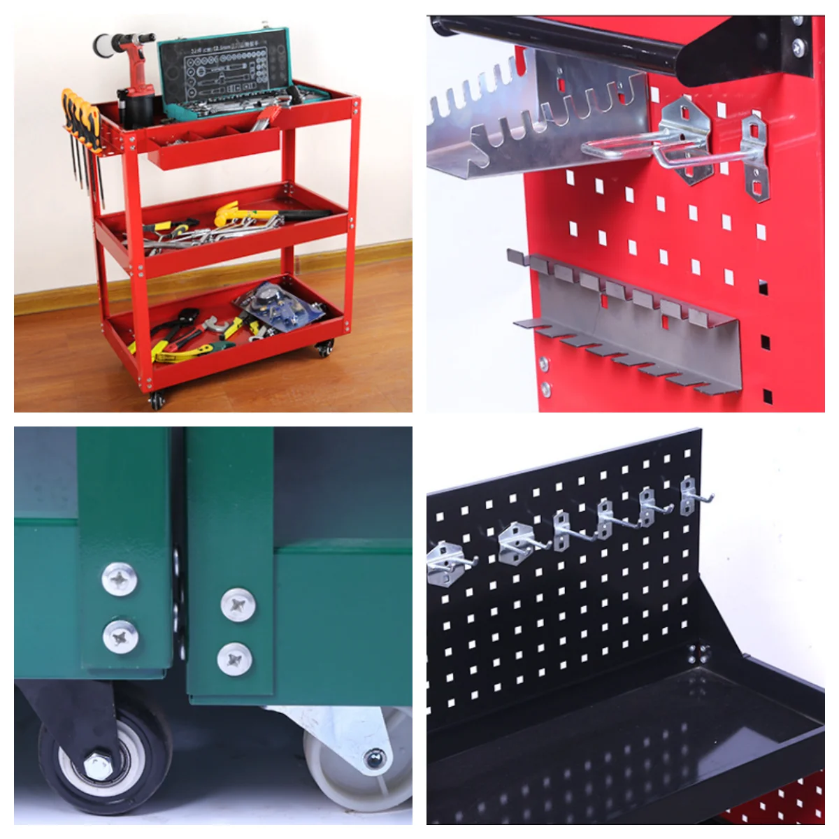 Manufacture Price Instrument Tray Trolley Cart Tool Chest Heavy Duty Cart Mechanic Workshop Tool Cart