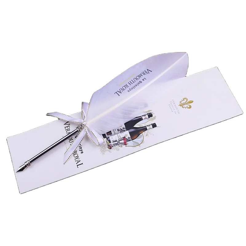 Vintage Feather Turkey Quill Pen Nature Feather Dip Pen Custom Personality Paper Card Board Package