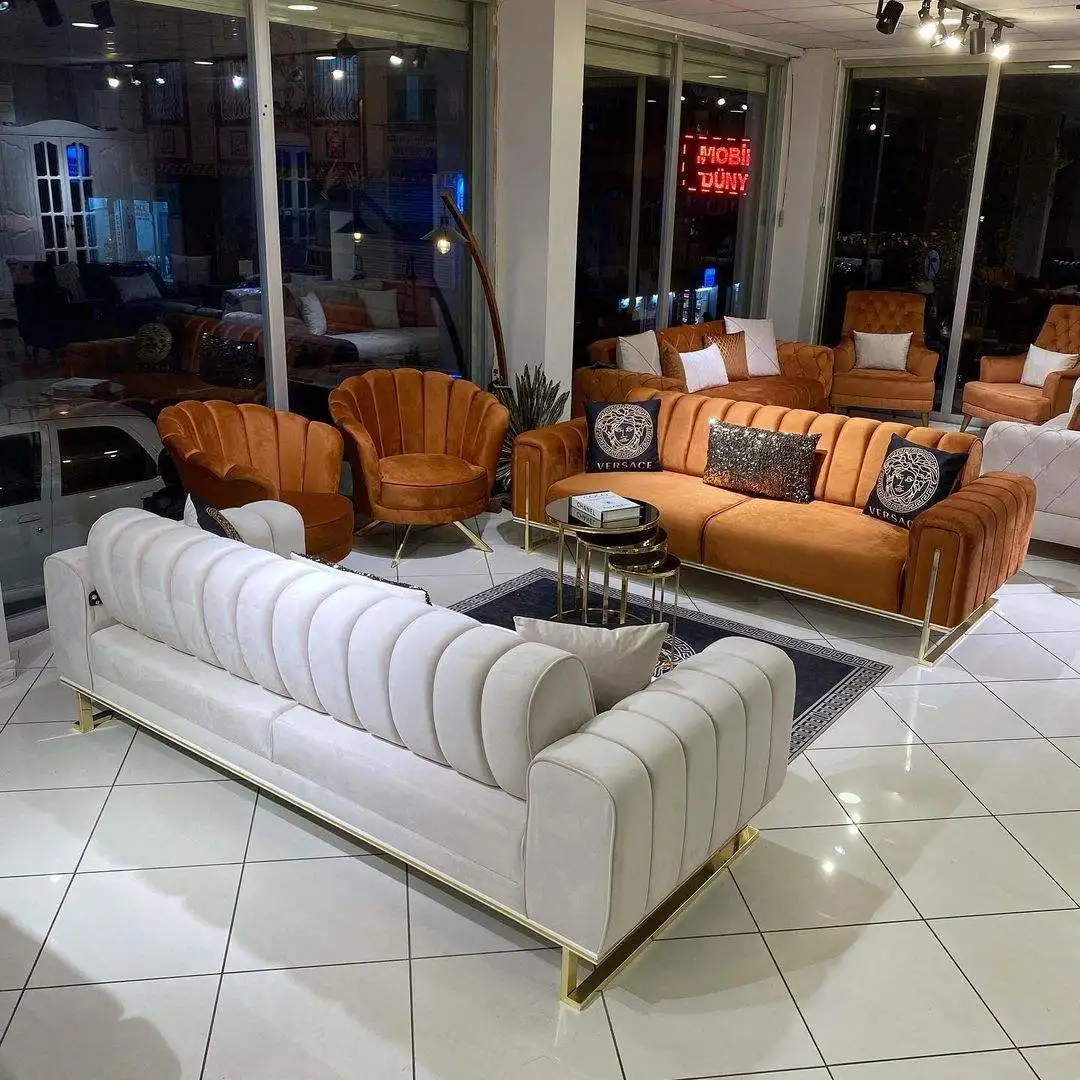 Living Room Sofa With Bed and Chest erasable fabric 32 DNS gray sponge 40 different color options MECHANISM-BED (3+3+1)