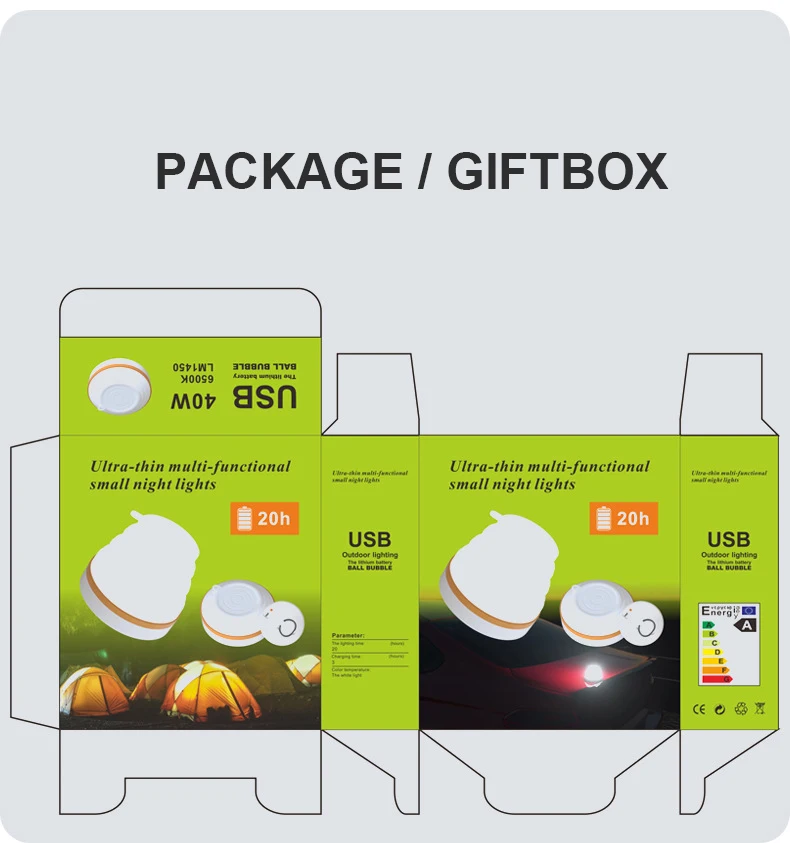 Rechargeable Foldable Indoor Outdoor LED Light Emergency Night Lights Portable Energy Saving Camping Light