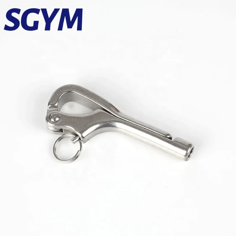 SS316 Marine Boat Cable Quick Release Safety Shackle pin Thread Pelican Hook 6mm