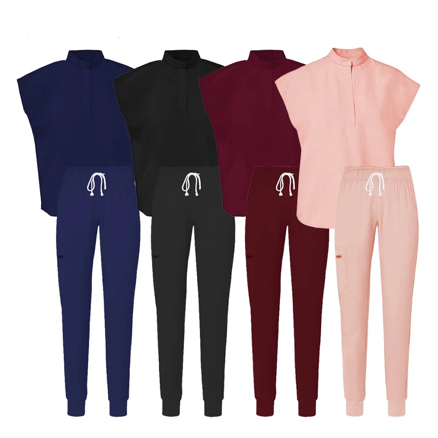 Anti Wrinkle Breathable Hospital Scrubs Uniform Suits Easy-wash Medical Nursing Scrubs Uniforms Sets