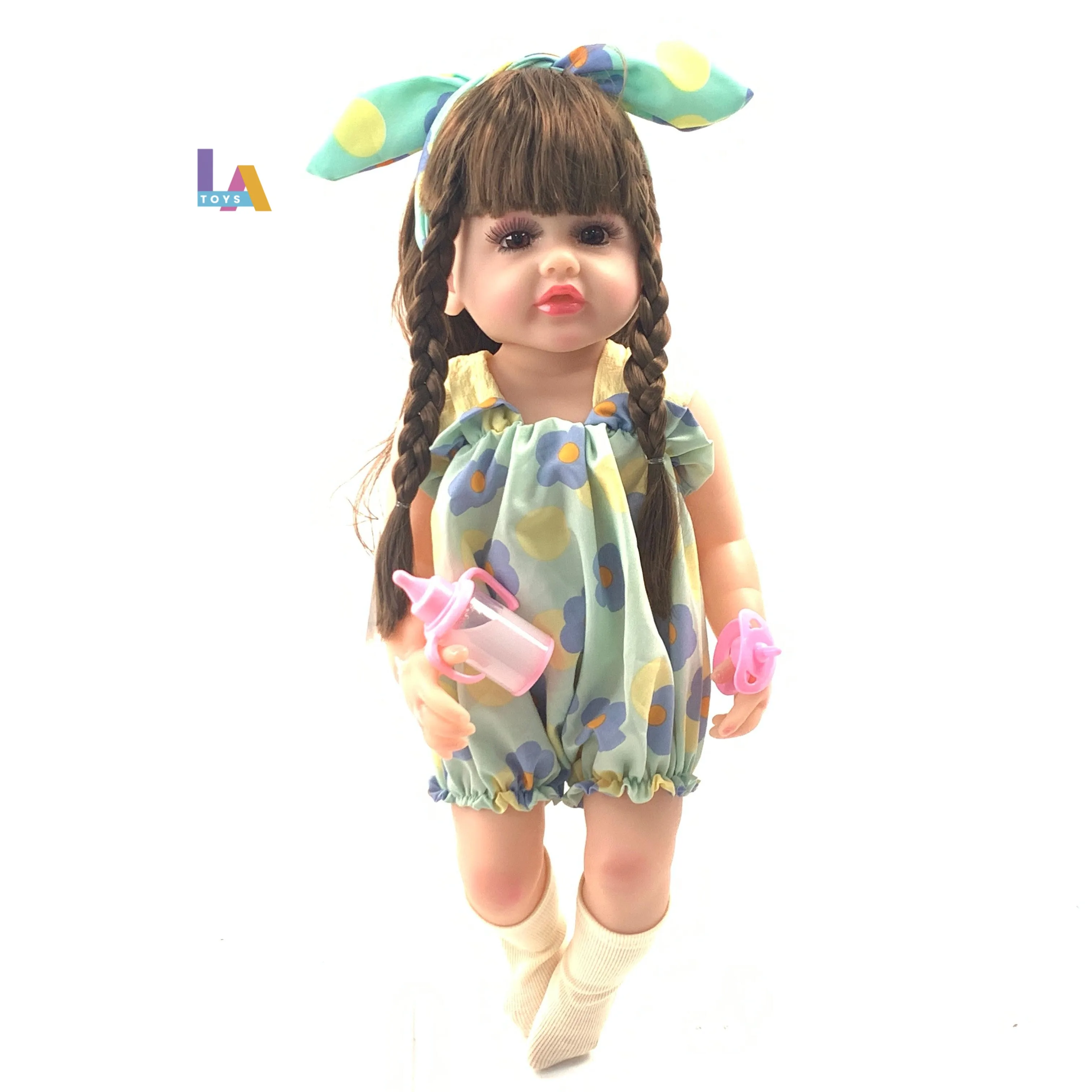 Longthuy Made in Vietnam 24 inch Cute Soft Babies Dolls Toys For Girls Princess Kid Fashion Full Baby Reborn children