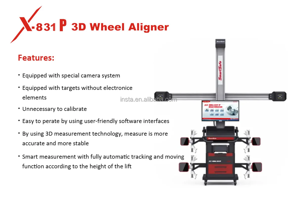 Launch X-831 Auto tracking  3D Four Wheel alignment LAUNCH Four wheel alignment machine Launch wheel aligner