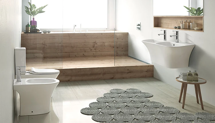 BTO Euro-Standard Easy- cleaning bathroom Inodoro WC Rimless P-trap toilet water Closet Two Piece Ceramic Toilets bowl