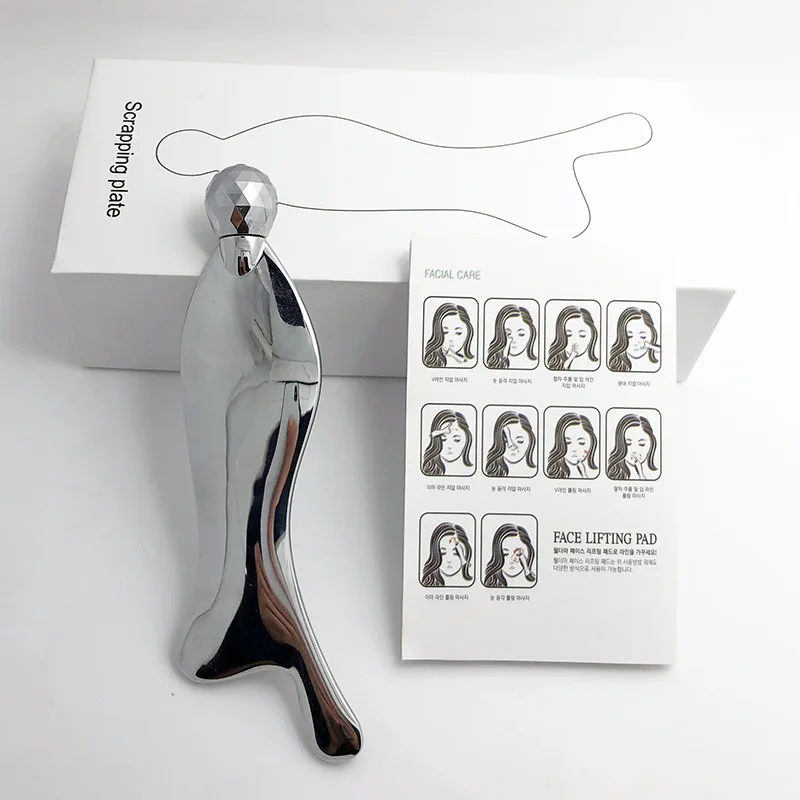 Wholesale Metal Massage Tool Self Massage Gua Sha Face Roller Skin Care Scraping Edition Face Eye Massager Stick Beauty Tool