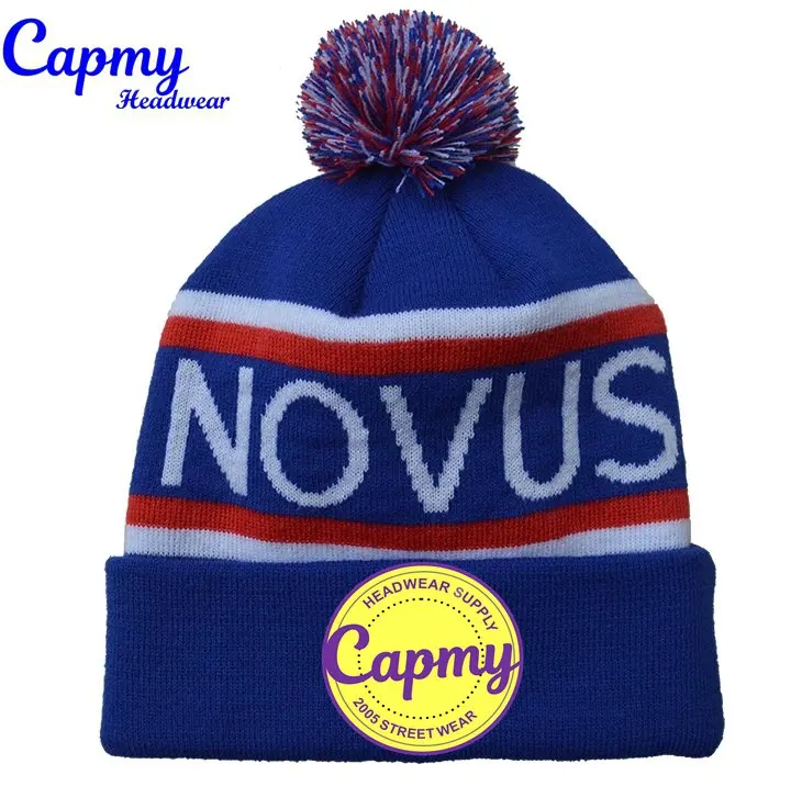 New design fashion jacquard logo hats wholesales Capmy Brand beanie hat, winter hats knitted beanie mens