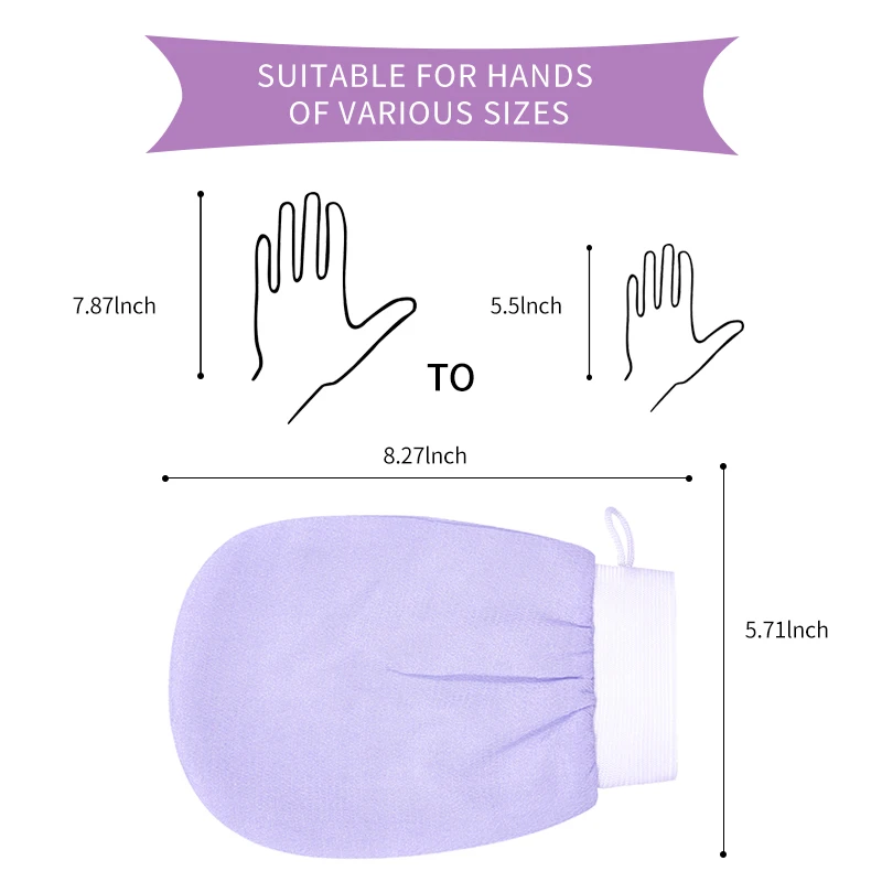 High Quality Morocco Exfoliating Mitt Gloves Sponge Of Kessa Hanmman Scrub Bath Mitt