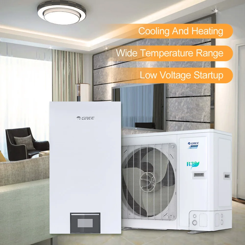 Сплит-тепловой насос Gree от воздуха к воде тепловые кондиционеры R32 R290 охлаждающий нагревательный инвертор 10 кВт
