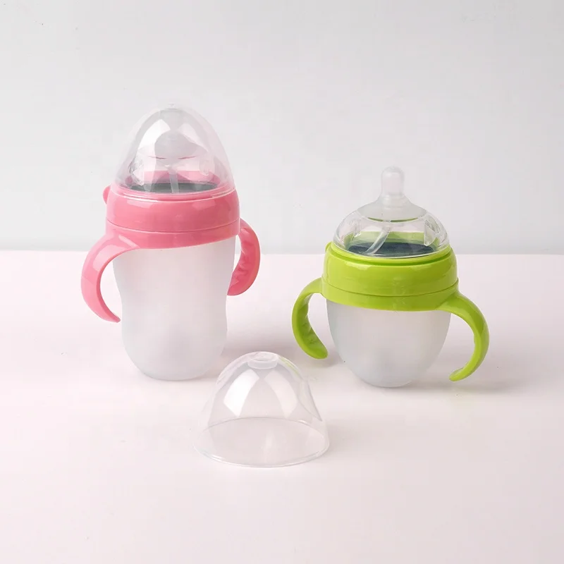 Logo Customized Good Quality Unique Custom Feeder Spill Proof Easy Grip Non-Toxic Nursing Baby Feeding Bottle Nipple Bottles