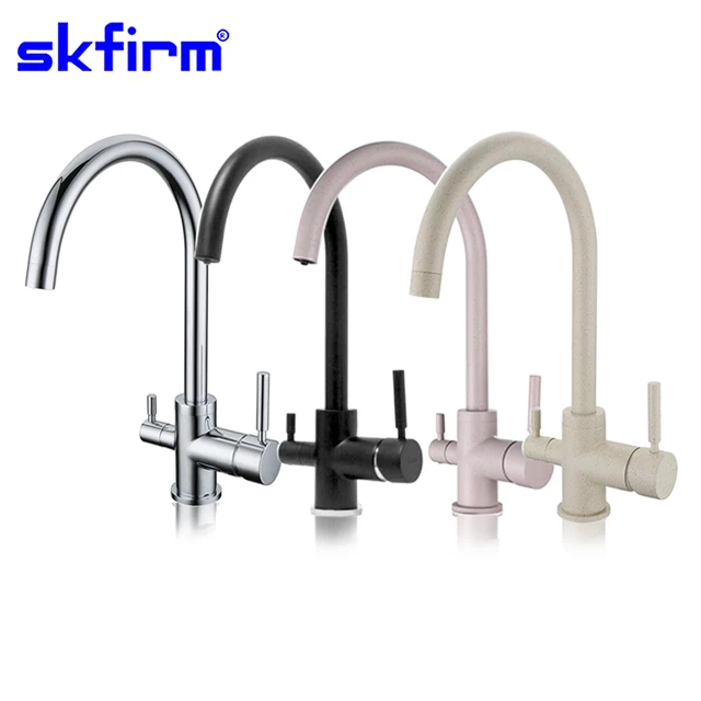 Triflow Deluxe Chrome 3 Way Filtered Drinking Mixer Tri Flow Three Way Hot Cold Filter Water Tap