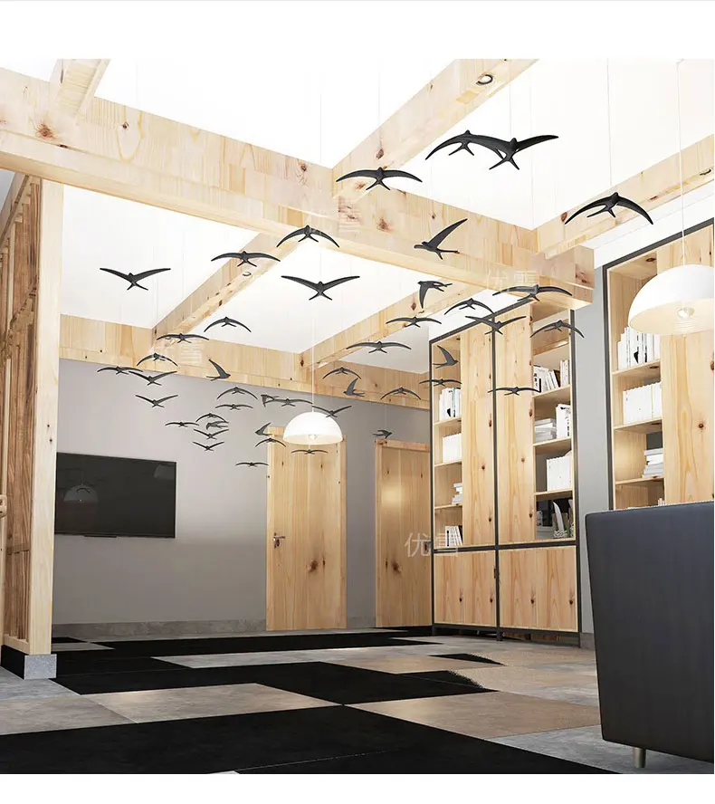Shopping Center Hall Decoration Swallows Luxury Hotel Restaurant High Ceiling Hanging Ornament