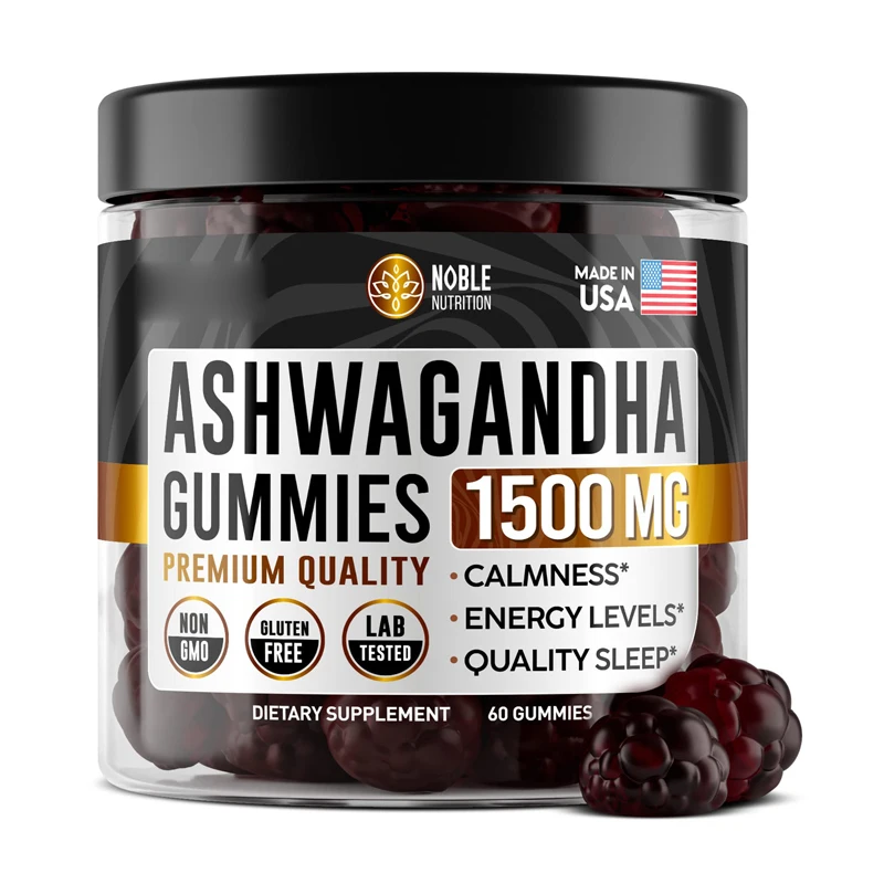 Ashwagandha Gummies for Women & Men - Organic Ashwagandha Root Extract 1500 MG