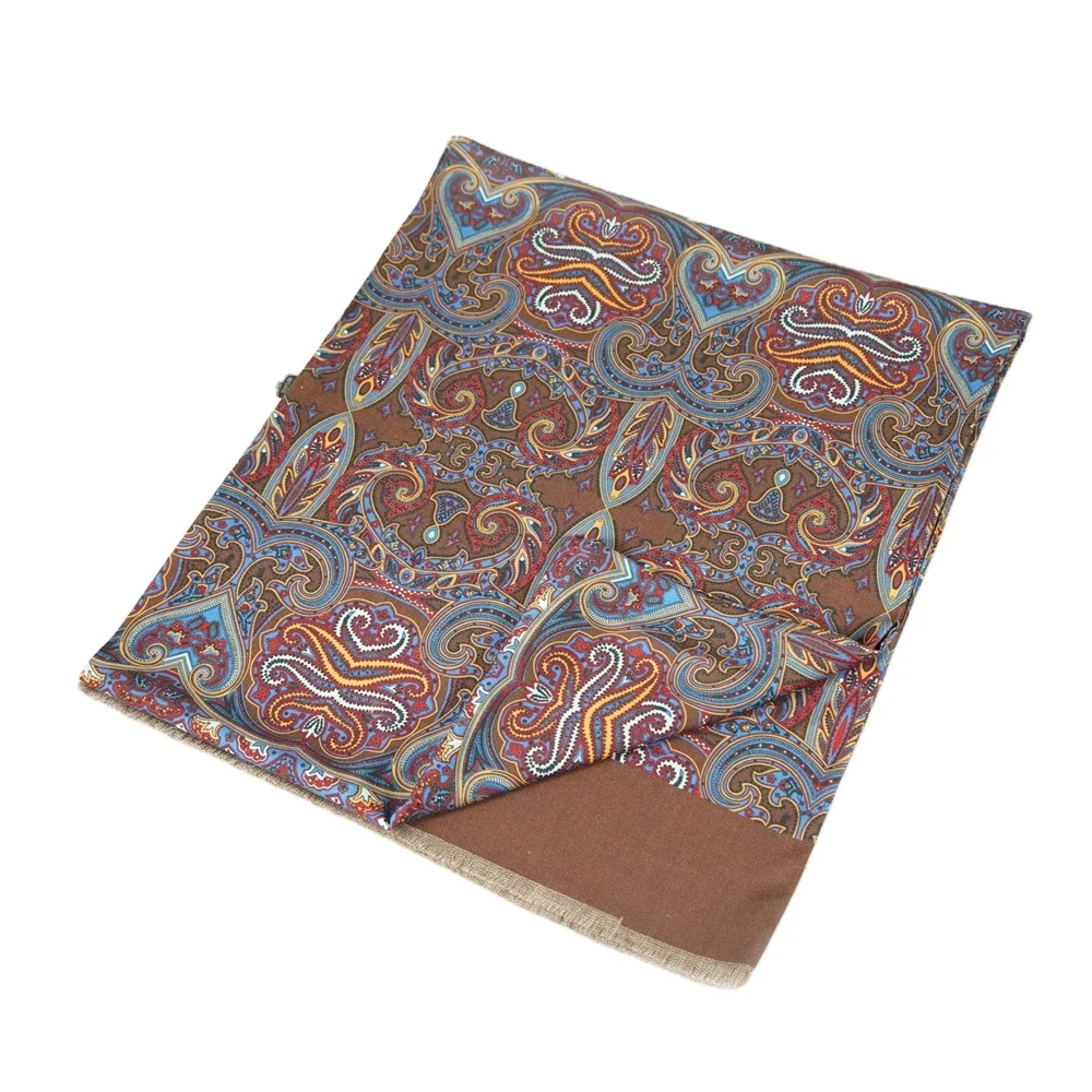 Customized Brand Dynastyle OEM Custom Fashion Scarf for Women Screen Printing Fashion Paisley Floral hijab