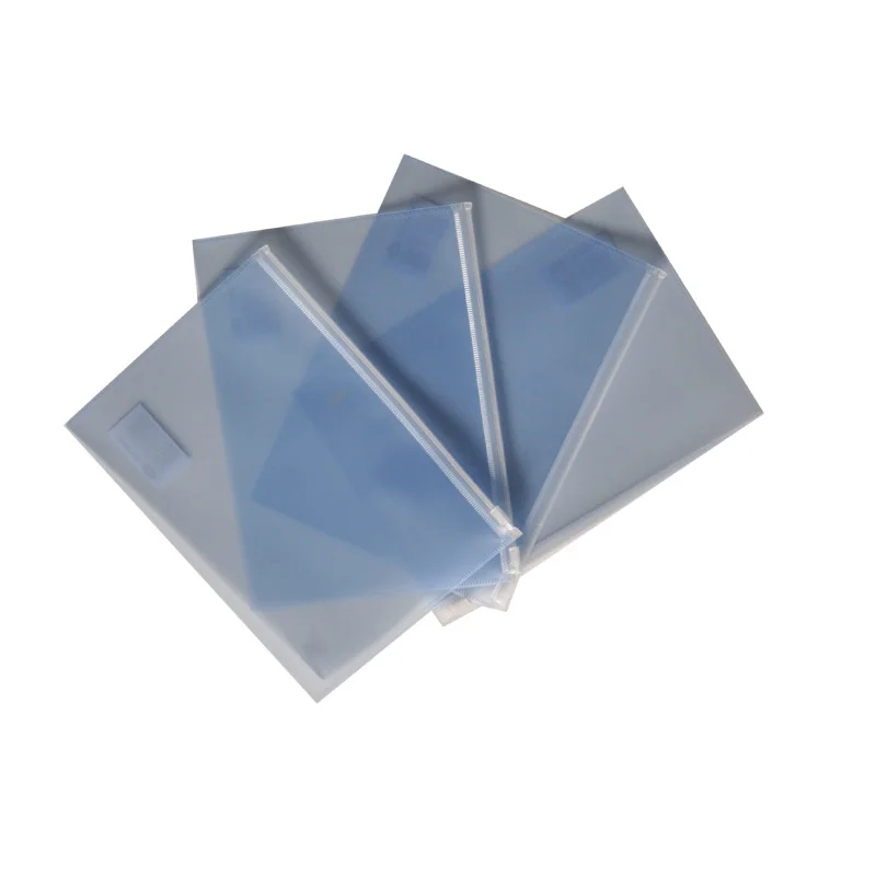 Waterproof PP Pouch Document Filing Bags Binder Pockets A5 Size Multicolor Zipper Folders for Binder