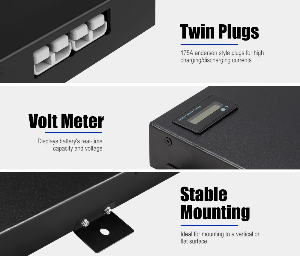 ATEM POWER Deep Cycle Ultra Slim Lithium Battery 12v 100AH 200AH Slimline Lifepo4 Lithium Iron Battery for RV 4x4 Camping
