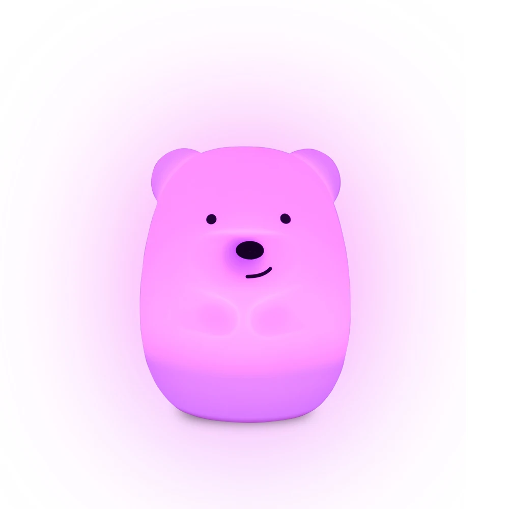 Лампа с милым медведем для детей USB-зарядка дистанционное управление светодиодное освещение дружбы декоративная светодиодная