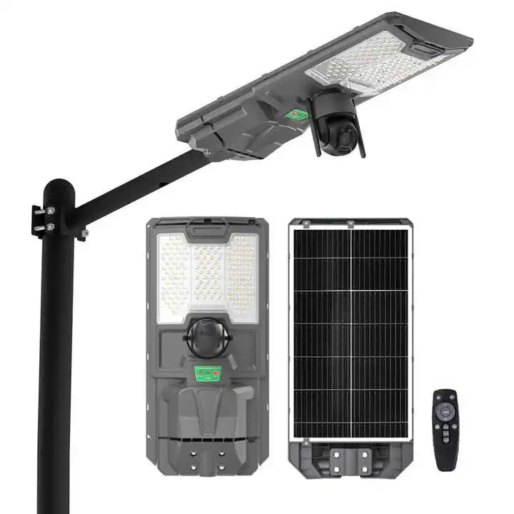 SFC завод 5MP наружный IP66 ABS CCTV Солнечный светодиодный уличный свет 60 Вт датчик движения 4G Wi-Fi мониторинг интегрированная система