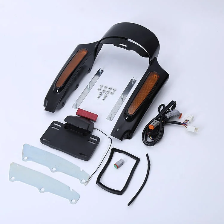Tail brake turn light of motorcycle lighting system with Mudguard rear fender extension for harley touring road king 09-13