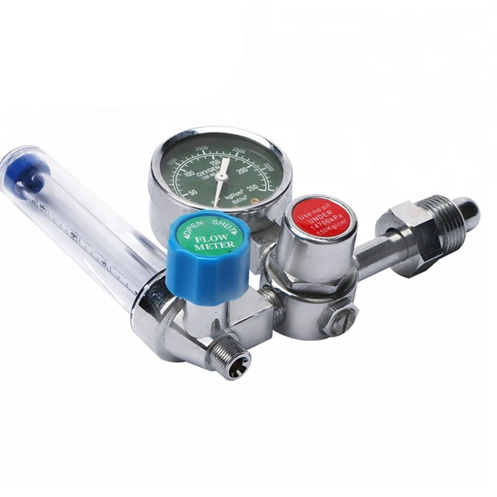 China Product Medical Oxygen Pressure Regulator Flow meter With Valve