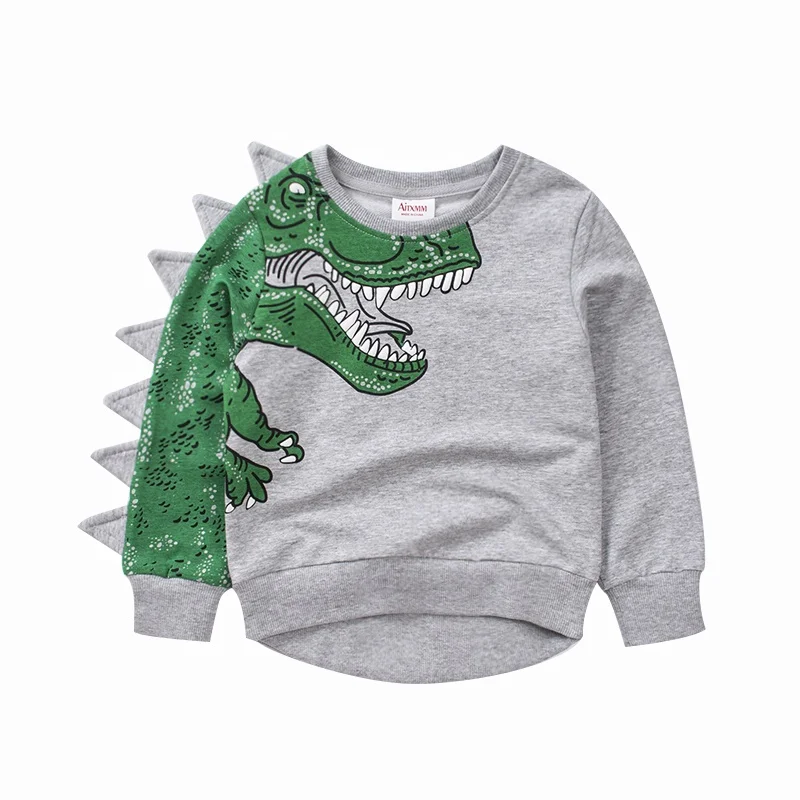 
Cute print factory direct kids clothes wear boy baby sweatshirt for kids with dinosaurs printing 