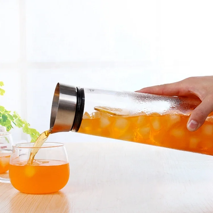 
New design set box gray color water borosilicate glass with easy pouring pitcher nozzle 