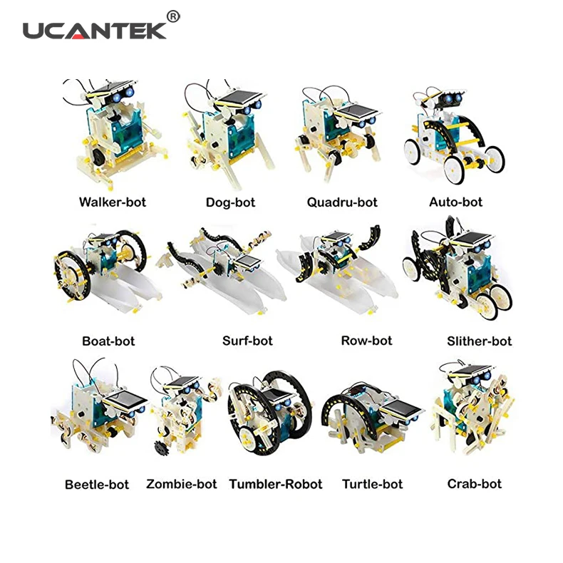 13-in-1 Robot Kit Solar Robot Creation Toy Educational Science Experiment Kit DIY Solar Powered Robot