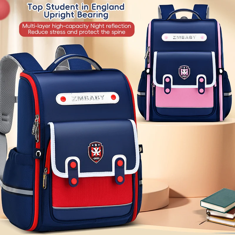 Light Schoolbag Kids Backpack Grade One to Six Waterproof Primary School Boys bag Wear-resistant Ridge Reduction Girls Unisex