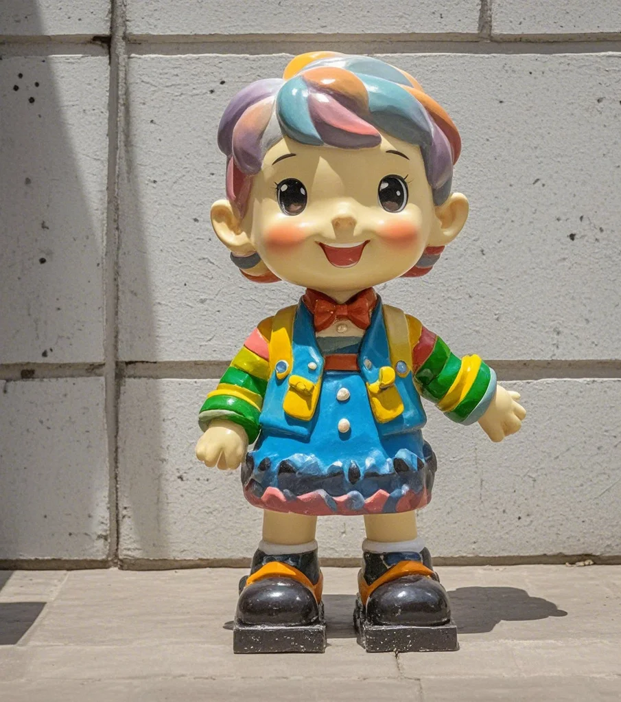 Wholesale Fiberglass Customized Life Size Multi Coloured Cartoon Figure Statue For Sale