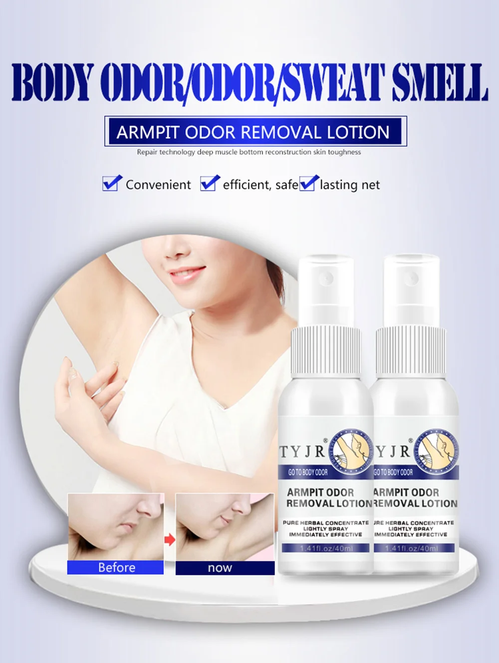 TYJR Herbs Women Man Spray Deodorant liquid Antiperspirant Stick Alum Deodorant Underarm Sweat Odor Clean Deodorants Spray