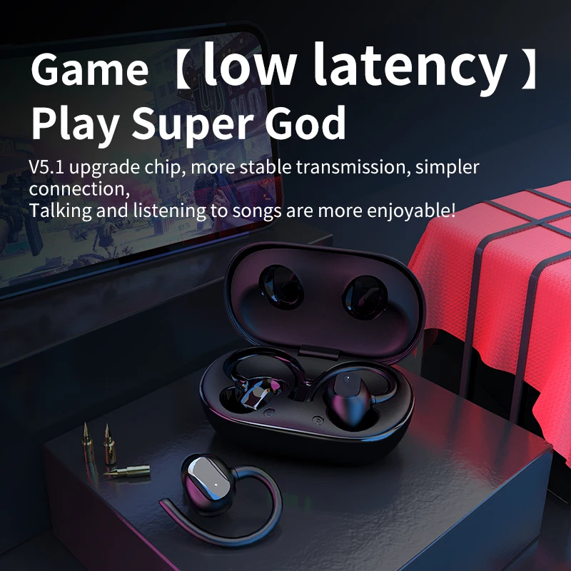 2022 True Wireless Stereo X10 TWS ear hook headphone running sports earbuds with earhooks