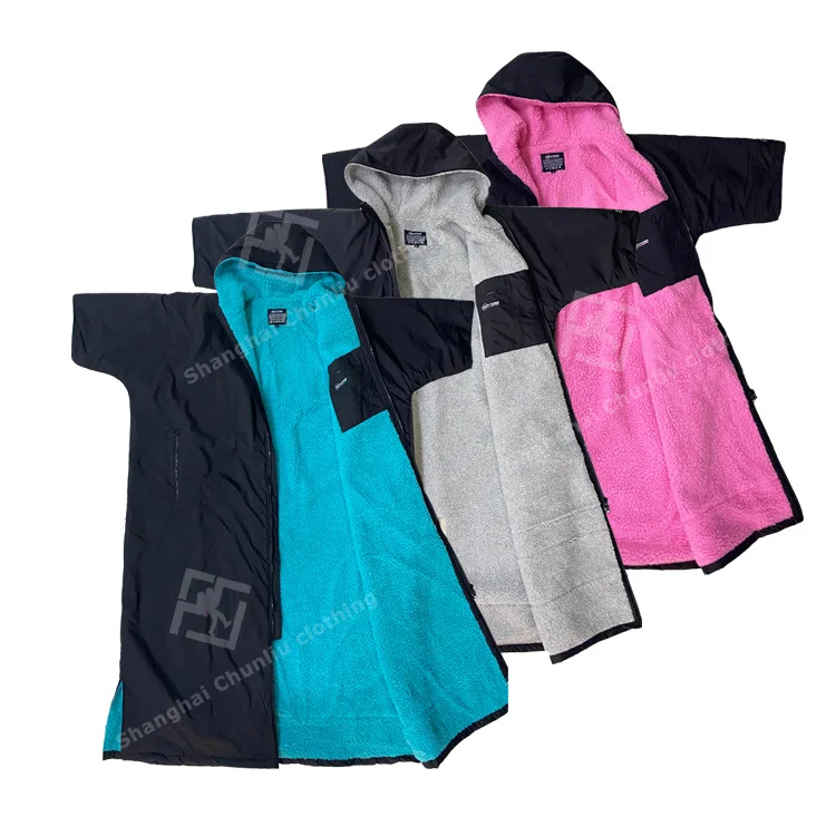 Пончо для серфинга с коротким рукавом на заказ, водонепроницаемое, шерпа, уличный халат для взрослых