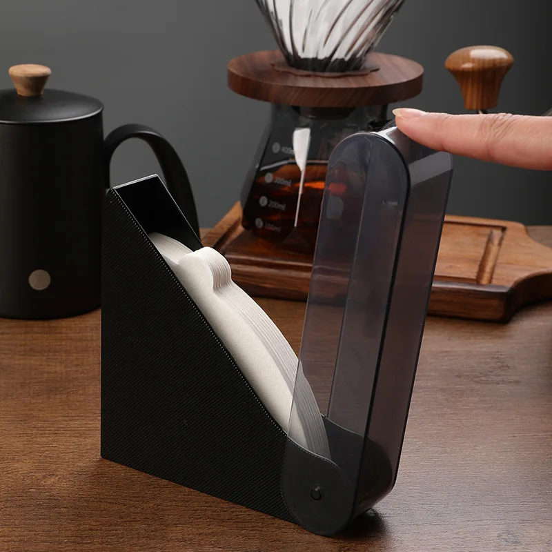 Hand Coffee Filter Storage Box Cone Coffee Filter With 100pcs Filter Paper Coffee Machine Accessories