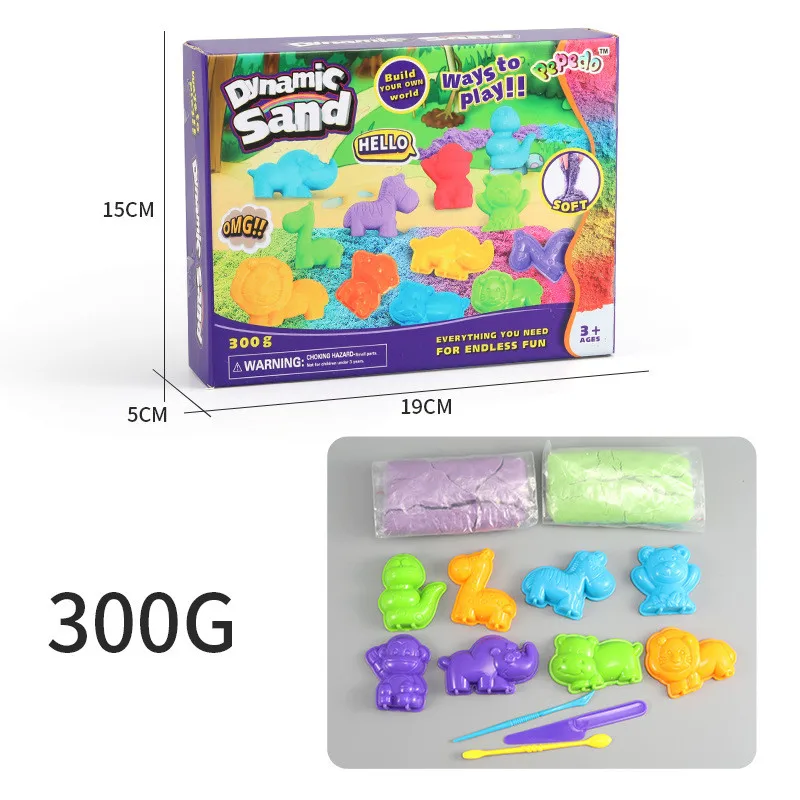 Magic Slimy Cool Sand Beach Educational Toy, Dynamic Indoor Motion Kenetic Play Sand