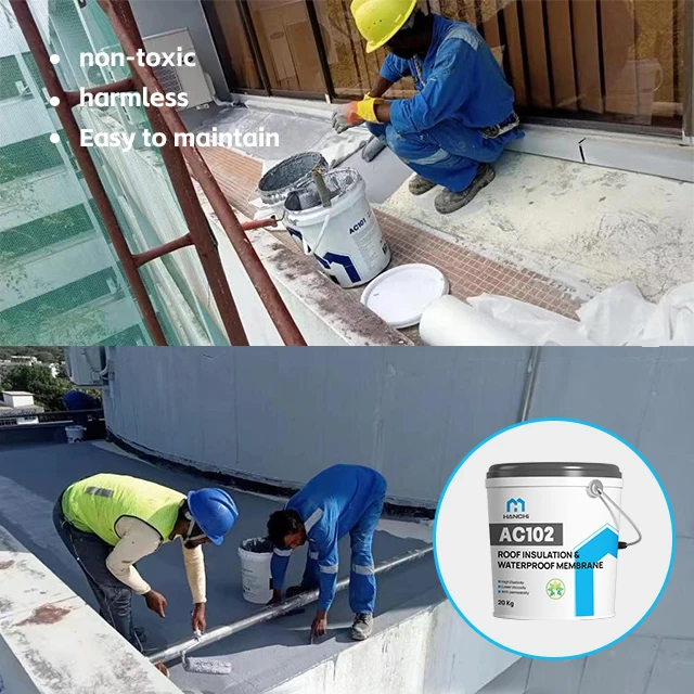 AC102 Acrylic liquid waterproof membrane with the optimal level of acrylic pvc roofing membrane coating polyurethane