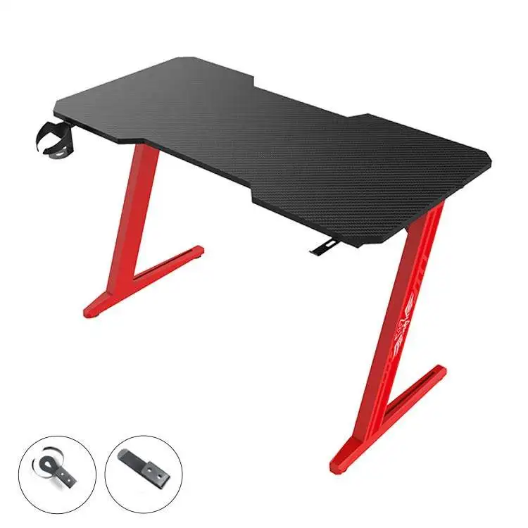 Factory direct sale Z-shaped computer gaming desk table with different sizes