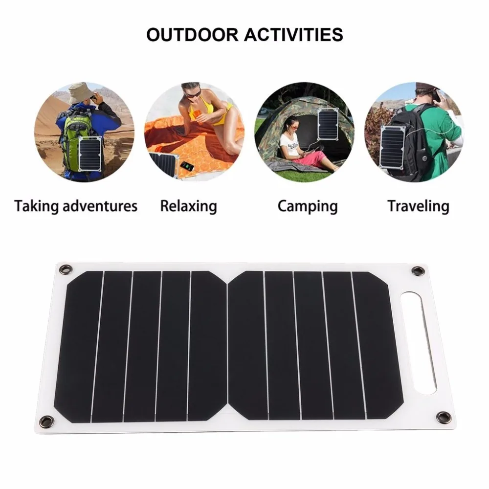 USB solar panel for outdoor charger  5W  sun power China high transformation efficiency portable solar battery charger