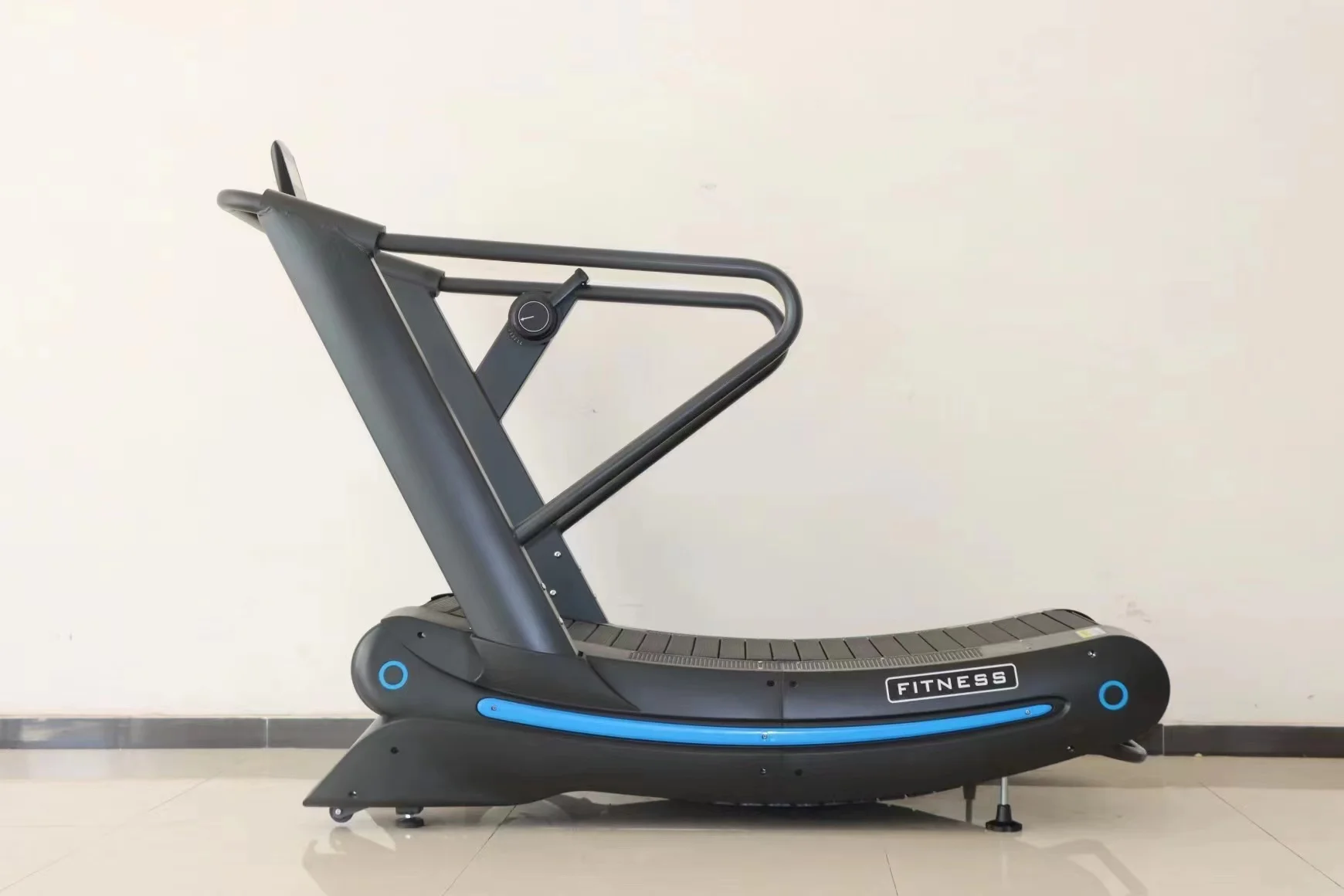 Commercial Home Exercise Gym Equipment Non-Motorized Curved Manual Treadmill Self-Generating System Running Calorie Tracking