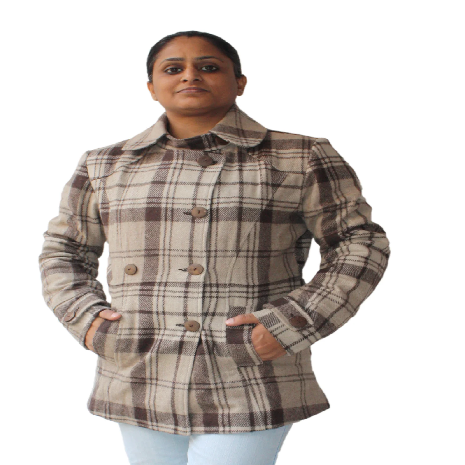 Eli Woolen Coat Set of 2 Recycled Wool for Mom and Kid Winter Down-Filled Smart and Warm Woolen Clothing for Girls