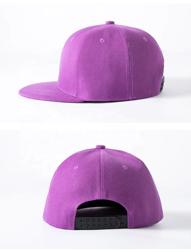 High Quality Custom Logo Cotton Fashion Blank 6 Panel Sports Hats Hip Pop Rap Snapback Hats Caps Structure