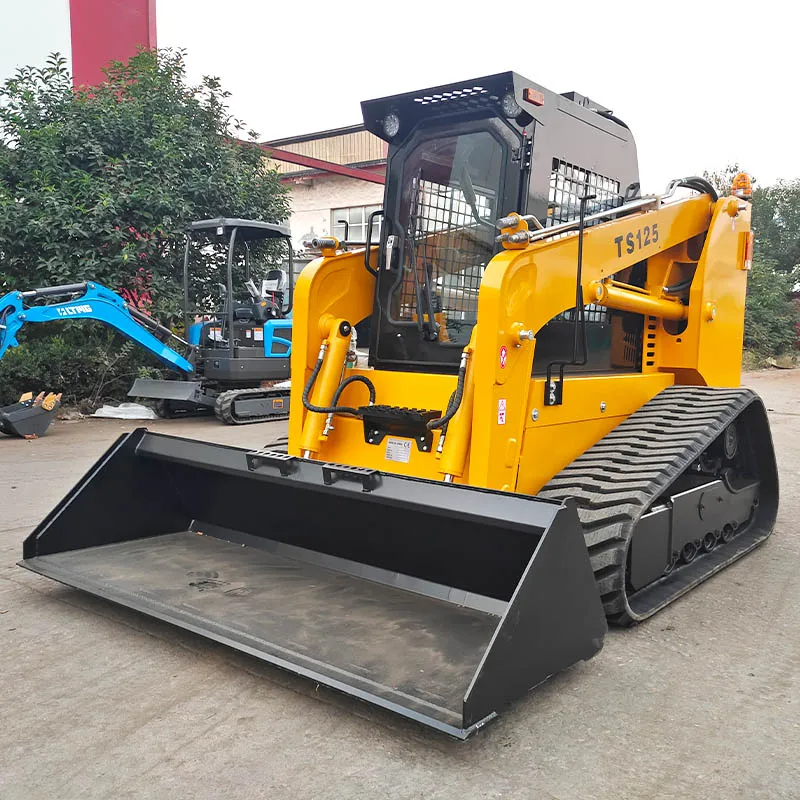 cheap mini diesel mobile crawler Wheel type mini skid steer loader skid steer compact track skid steer loaders