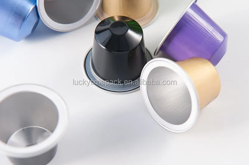 CHN New 37mm Nespresso aluminum reusable coffee capsules with foil lid