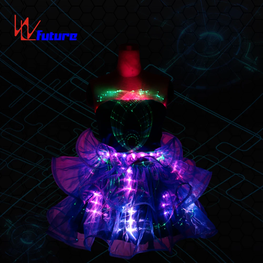 Popular LED Luminous Exotic Dancewear Pole  Lingerie Sexy Stripper Outfits