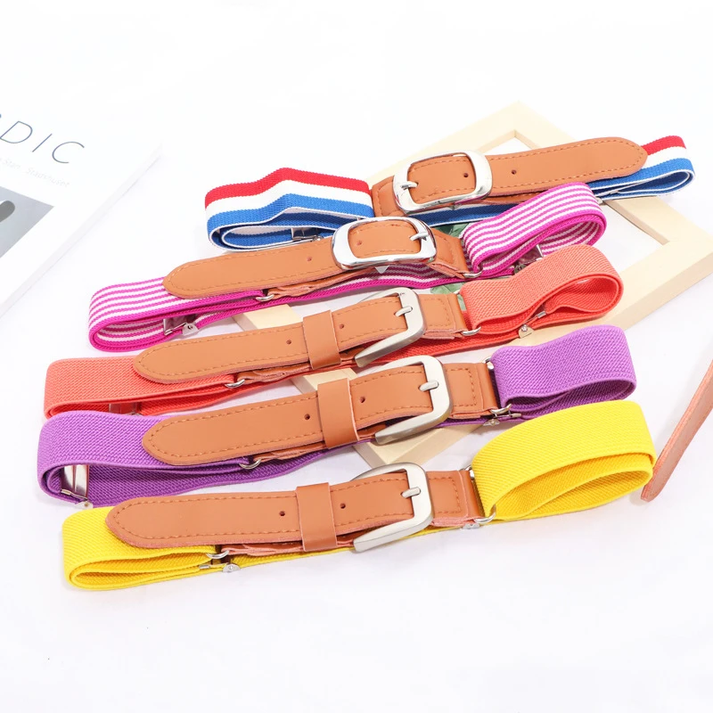 Детский тонкий новый стиль с украшением юбки универсальные модные брюки Студенческая Корейская версия корсет плетеный ремень