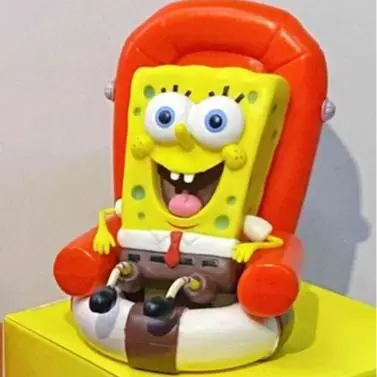 2024 New Arrival Anime SpongeBob Patrick Star Enjoy Life Mini Decoration Ornaments Doll Figures Toys for Kids Gift